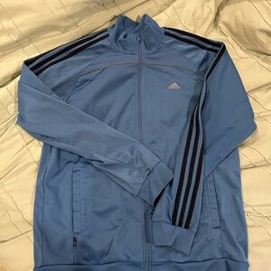 Adidas Blue and Black Windbreaker Jacket